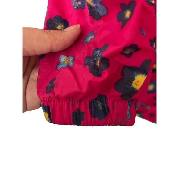 Lands End girls hooded floral raincoat sz M 5/6 - Picture 6 of 7